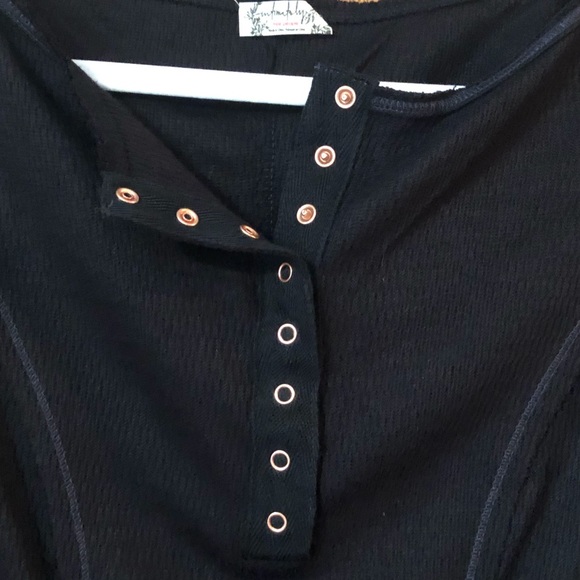 NWT Free People Sloan Bodysuit Black Rose Gold Size S - Picture 4 of 8